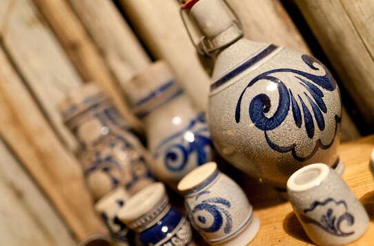 Some classic South Tyrolean wines are stored and matured in the wine cellar Some classic South Tyrolean wines are stored and matured in the wine cellar